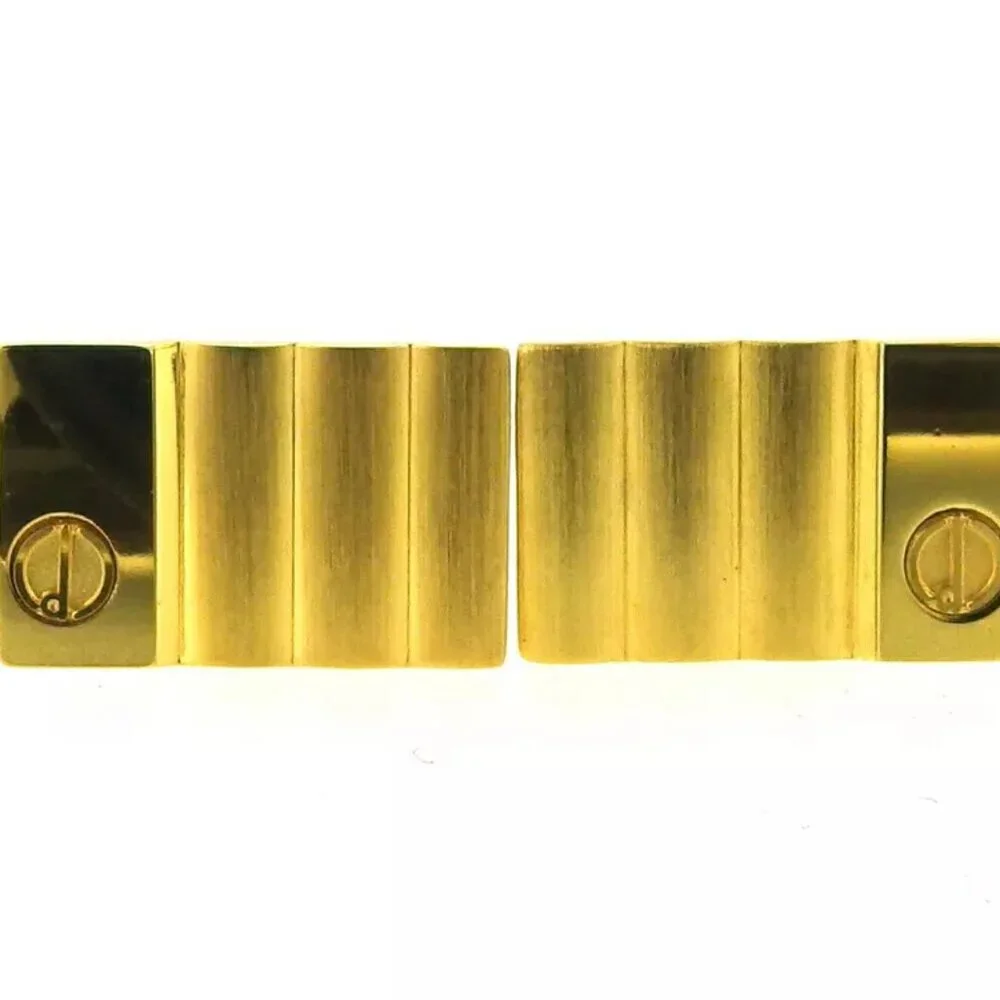 Dunhill Cufflinks D Mark Gold Bracket Authentic USED